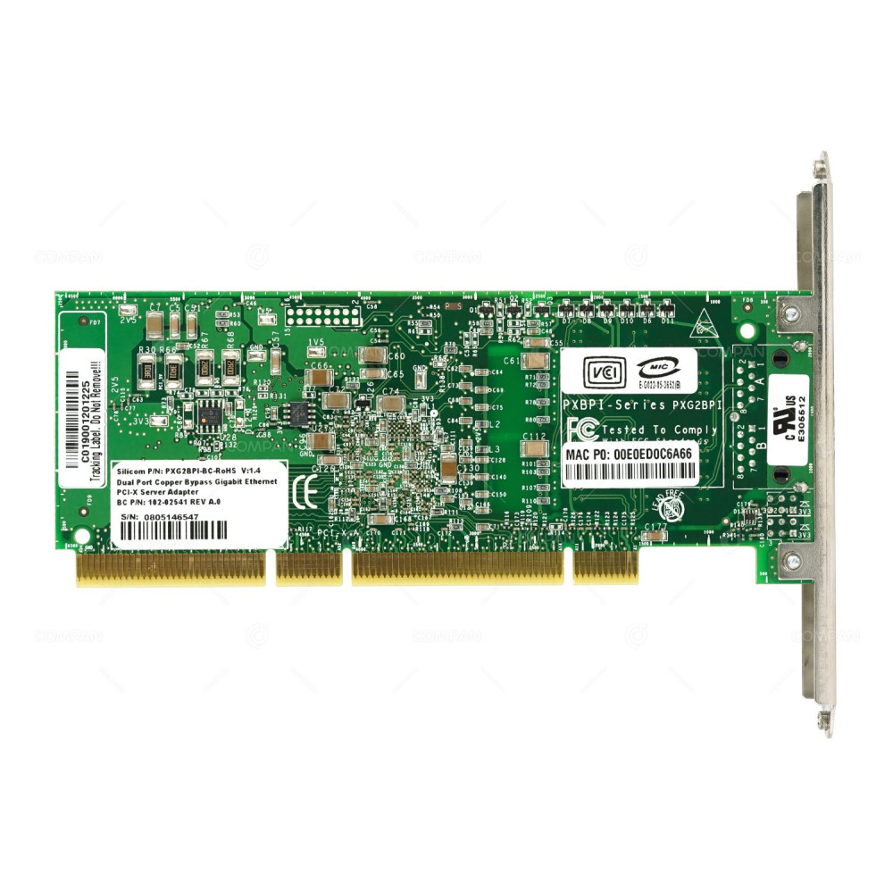 PXG2BPI-BC-ROHS SILICOM DUAL PORT RJ-45 COPPER BYPASS GIGBIT ETHERNET PCI-X SEVER ADAPTER FOR BLUECOAT 510 810 102-02541